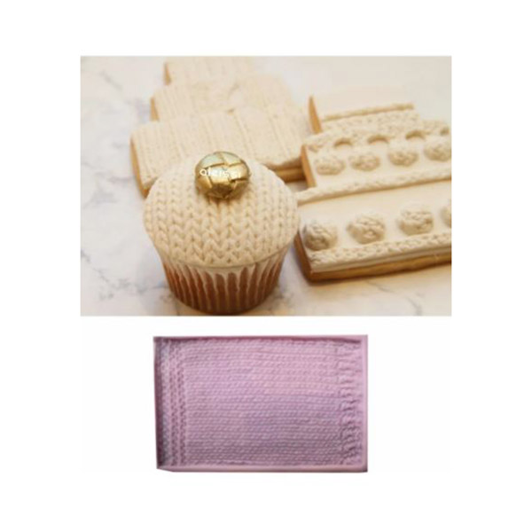 Aleissi Molde Silicon Fondant Sarape Chambrita Tejido Textura