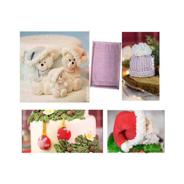 Aleissi Molde Silicon Fondant Sarape Chambrita Tejido Textura