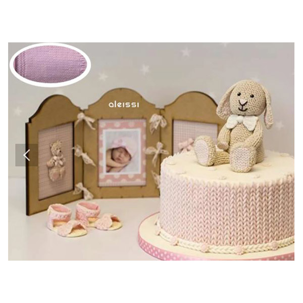 Aleissi Molde Silicon Fondant Sarape Chambrita Tejido Textura