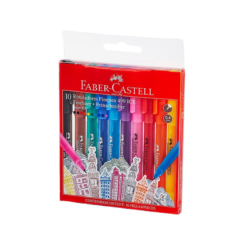 Rotulador Punta Fina  Ice 499 c/10 Faber-Castell