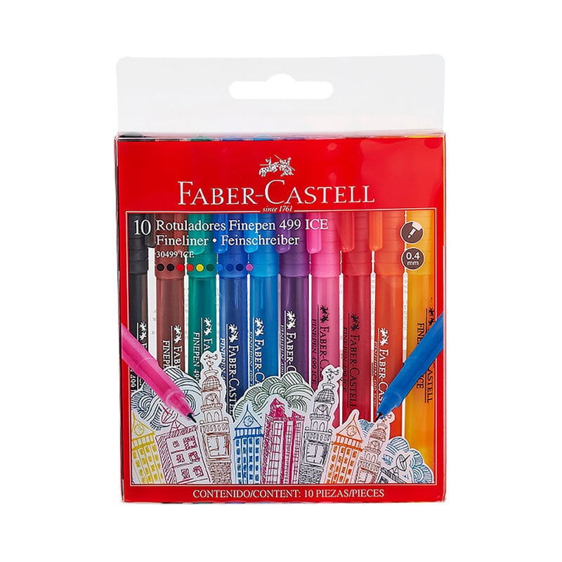 Rotulador Punta Fina  Ice 499 c/10 Faber-Castell