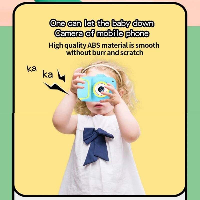 Cámara Digital para Niños, LBP, Fotografía y Video, USB Recargable, HD 2000W 1080P, 9cm (3.5in) -Rosa