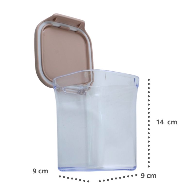 Contenedor de Almacenamiento Alimentos Cocina, LBP, Recipiente Plástico con Tapa, 14cm (5.5in) -Rosa