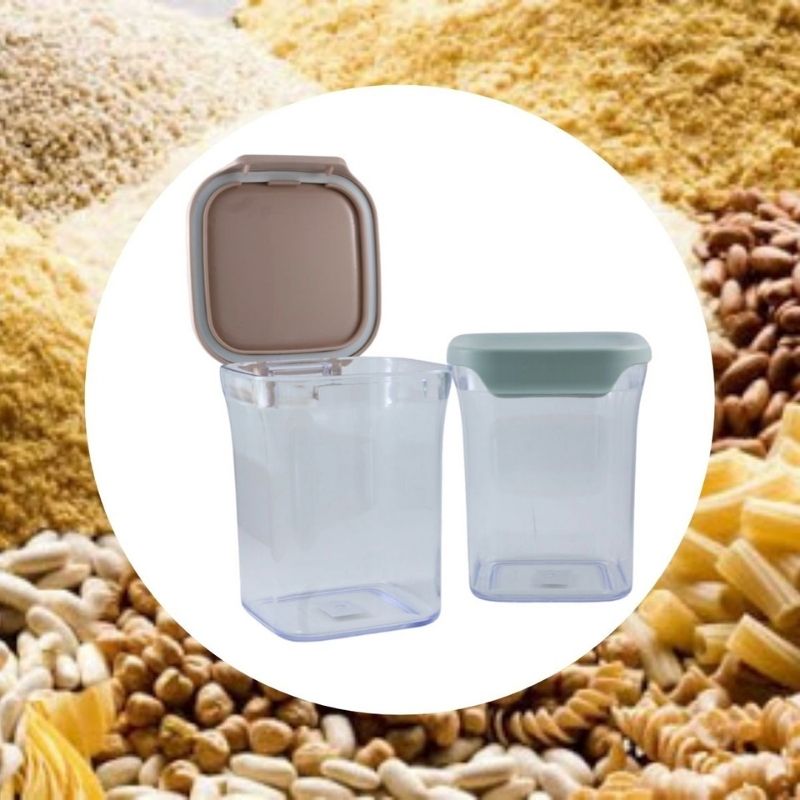 Contenedor de Almacenamiento Alimentos Cocina, LBP, Recipiente Plástico con Tapa, 14cm (5.5in) -Rosa
