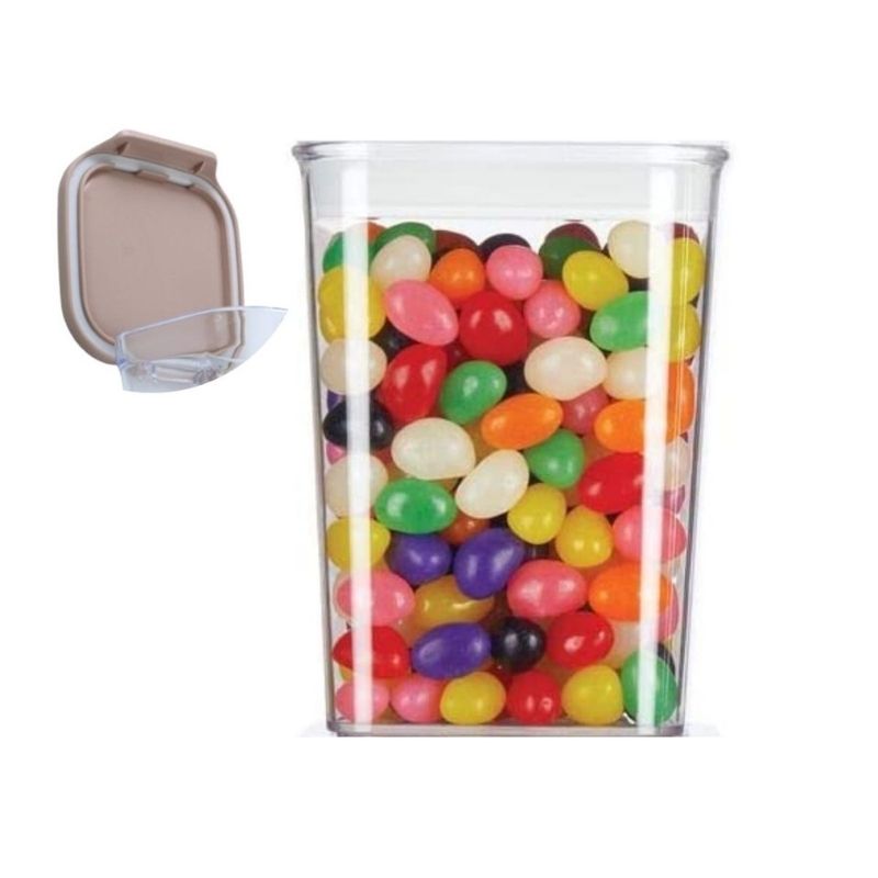 Contenedor de Almacenamiento Alimentos Cocina, LBP, Recipiente Plástico con Tapa, 14cm (5.5in) -Rosa