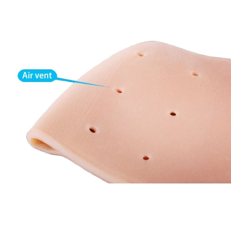 1 Par Plantillas de Silicona Gel para el Cuidado del Pie Talón, LBP, Elásticas, Soporte -Color Piel