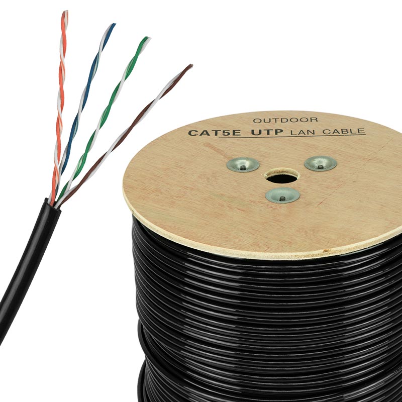 Cable UTP de Red para Exterior Blindado Calibre .56mm Cat 5e