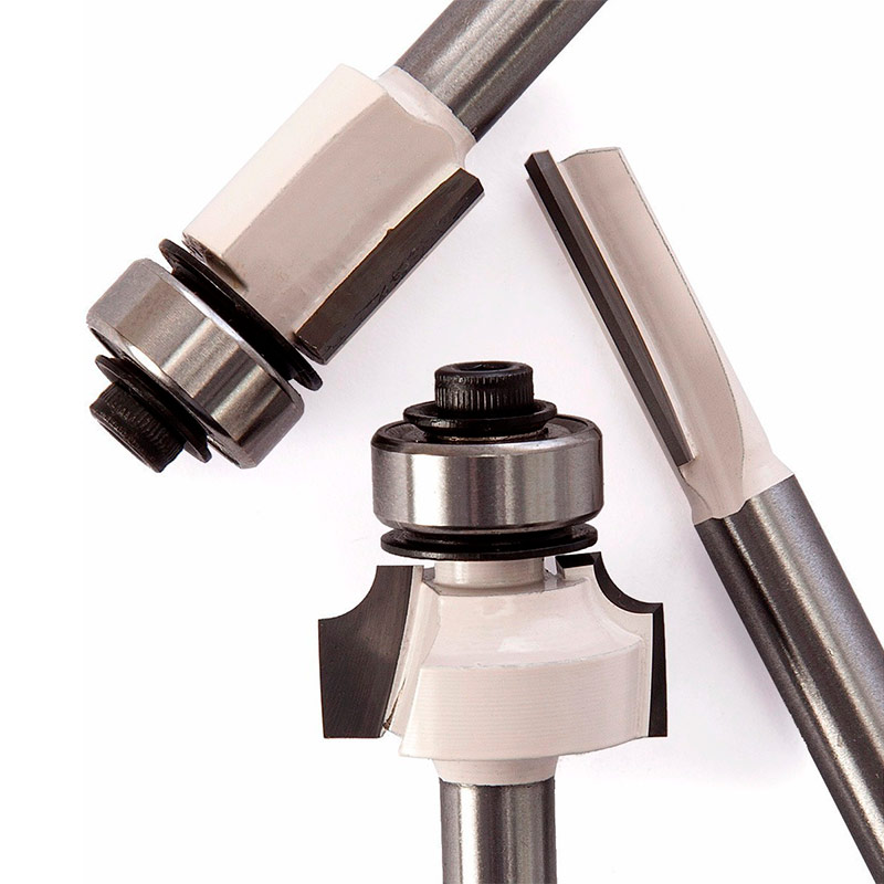 Kit de 3 Fresas Makita D-53344 Para Router Para Madera De 1/4"