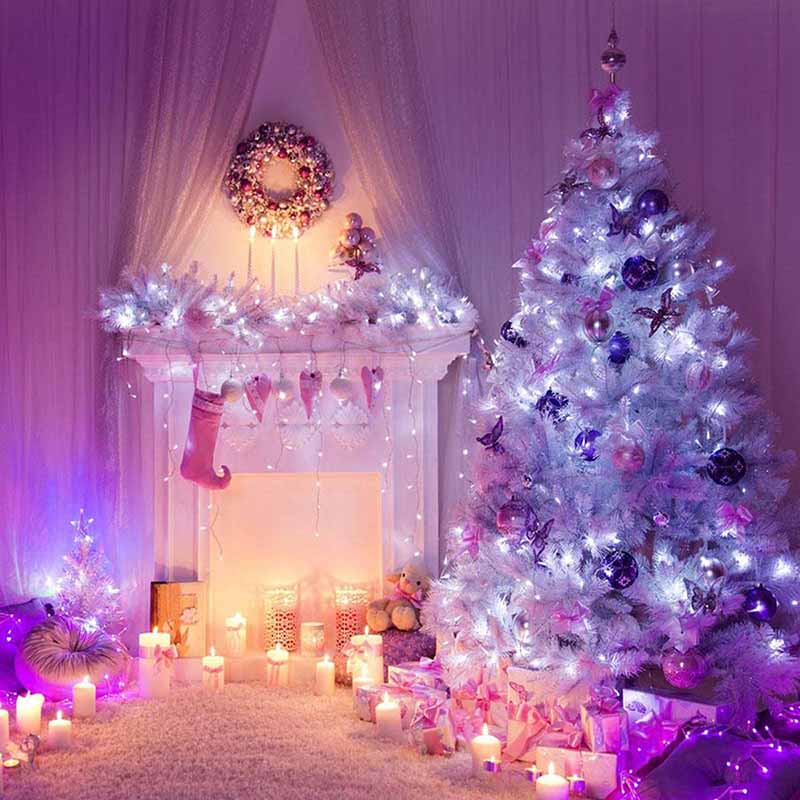  300 luces LED de Navidad con 8 modos de iluminación y mini luz impermeable, para interiores y exteriores, ceremonias de cumpleaños, bodas, fiestas, decoración de recámara (BLANCA)