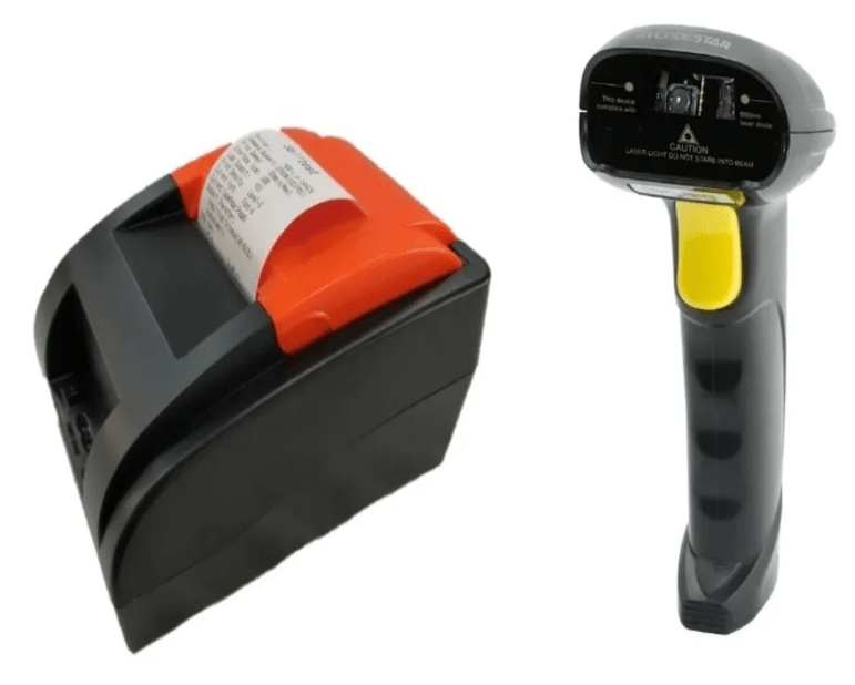 PCTECMX Escaner Codigo De Barras Impresora Termica De Tickets 58mm