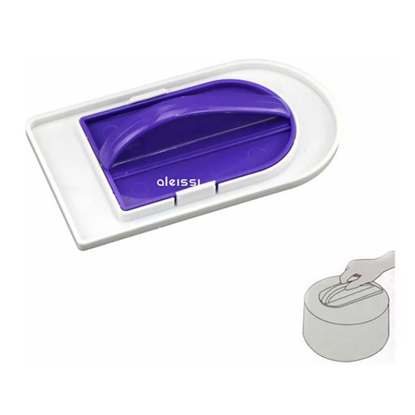 Aleissi Plancha Alisador Fondant Pastel Decoracion Dos En Uno (Blanca-Morado)