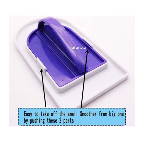 Aleissi Plancha Alisador Fondant Pastel Decoracion Dos En Uno (Blanca-Morado)