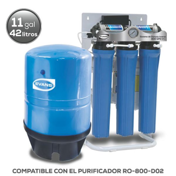 Tanque De Almacenamiento Evans Para Purificadores De 11 Galones