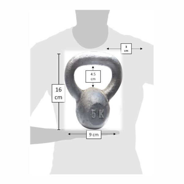 Par Pesas Rusas Kettlebell 5 kg c/u (10 kg total) Black rock 