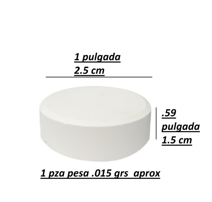 PASTILLAS DE CLORO 1KG DE 1" PULGADA