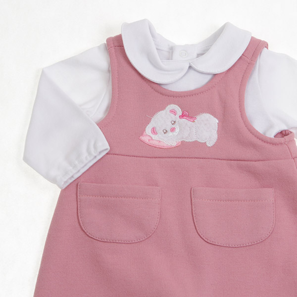 Conjunto Overol para Bebé color Rosa 0 a 2 años