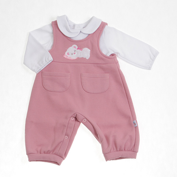 Conjunto Overol para Bebé color Rosa 0 a 2 años