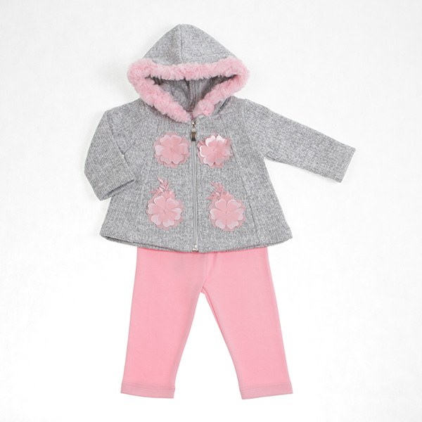 Conjunto Abrigo para Bebé color Rosa 0 a 2 años