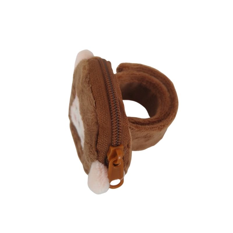 Pulsera Monedero de Felpa para Niños Diseño Animales, LBP, Magnética, Peluche -Chango