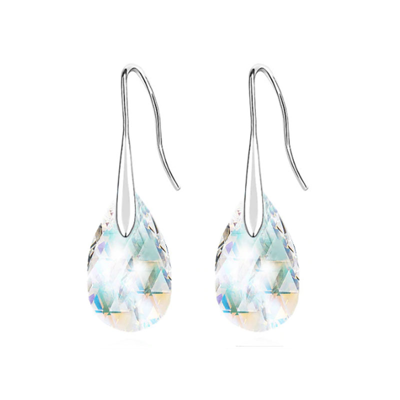 Aretes SELECT CRISTALES GOTA CH tipo Swarovski claro