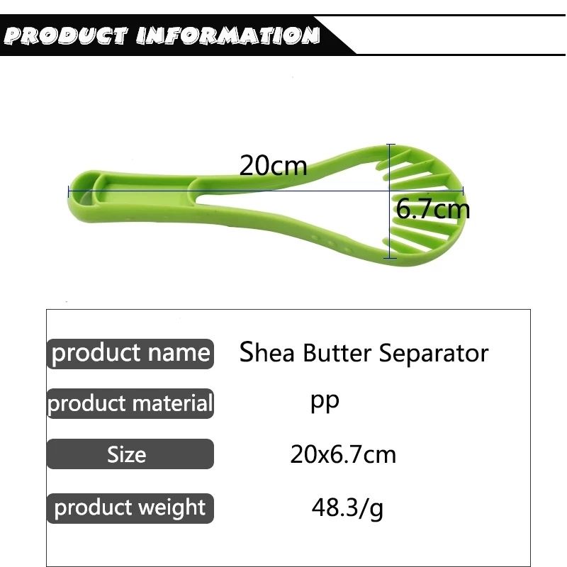 Cortador Rebanador de Aguacate, LBP, Cuchara, Rebanadas, Frutas, 20cm (7.8in) -Verde