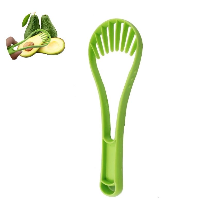 Cortador Rebanador de Aguacate, LBP, Cuchara, Rebanadas, Frutas, 20cm (7.8in) -Verde