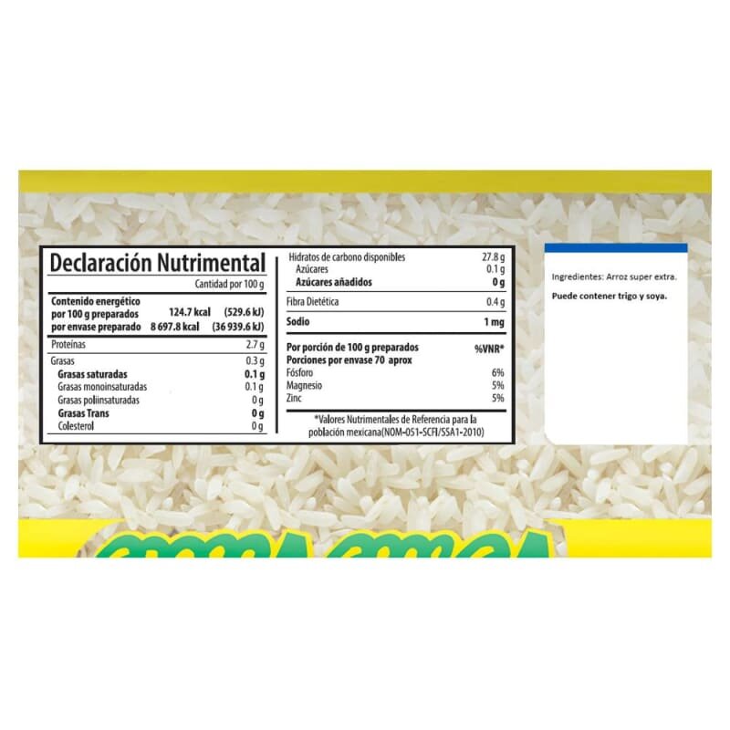Arroz Blanco Verde Valle Súper Extra 2.5 kg