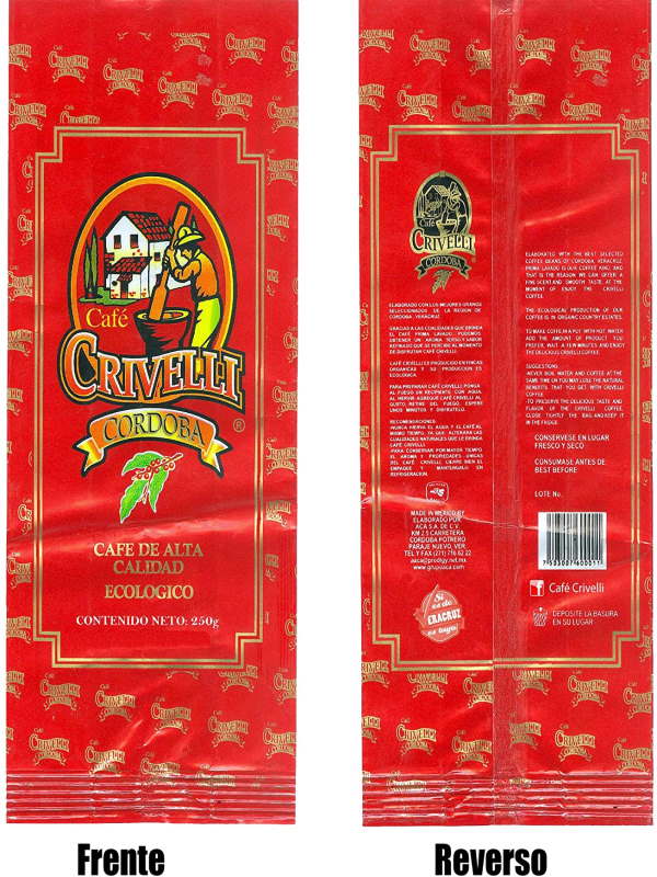 Café Molido 454 Gr Crivelli De Cordoba Veracruz Ecológico Para Exportación