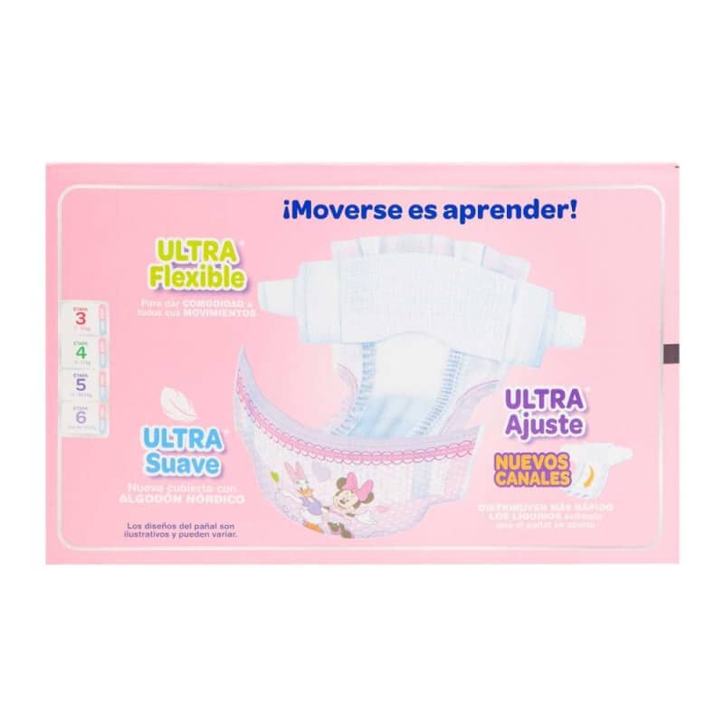 Pañales Etapa 4 Huggies UltraConfort Niña 90 pzas