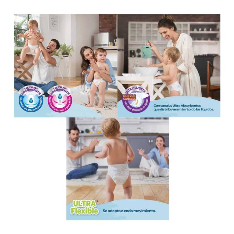 Pañales Etapa 4 Huggies UltraConfort Niña 90 pzas