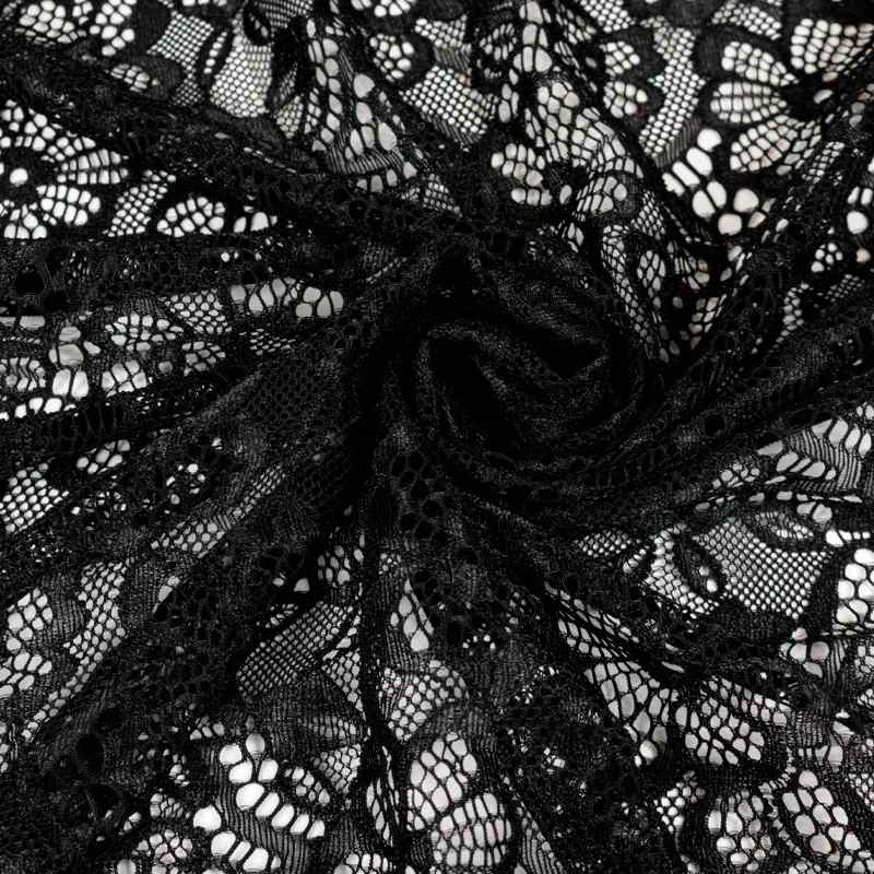 Tienda Modatelas Encaje Lickra Manhatan 1.50, Negro