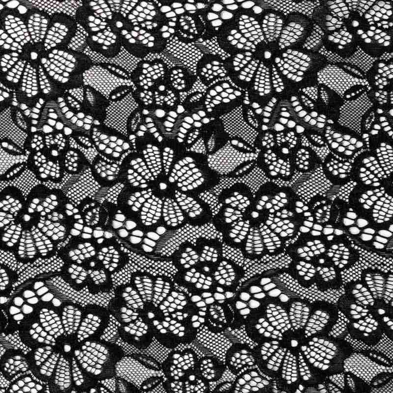 Tienda Modatelas Encaje Lickra Manhatan 1.50, Negro