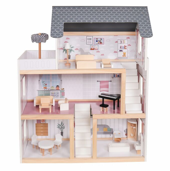 Casa de muñecas amueblada