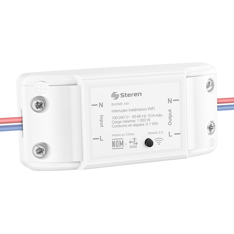 Steren SHOME-140 Interruptor Wi-Fi para pared, 2.4 GHz 