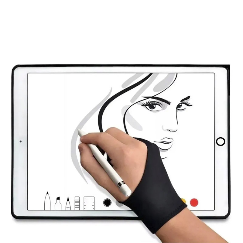 Guante 2 dedos Para Dibujo En Tableta Wacom Papel O iPad Unisex