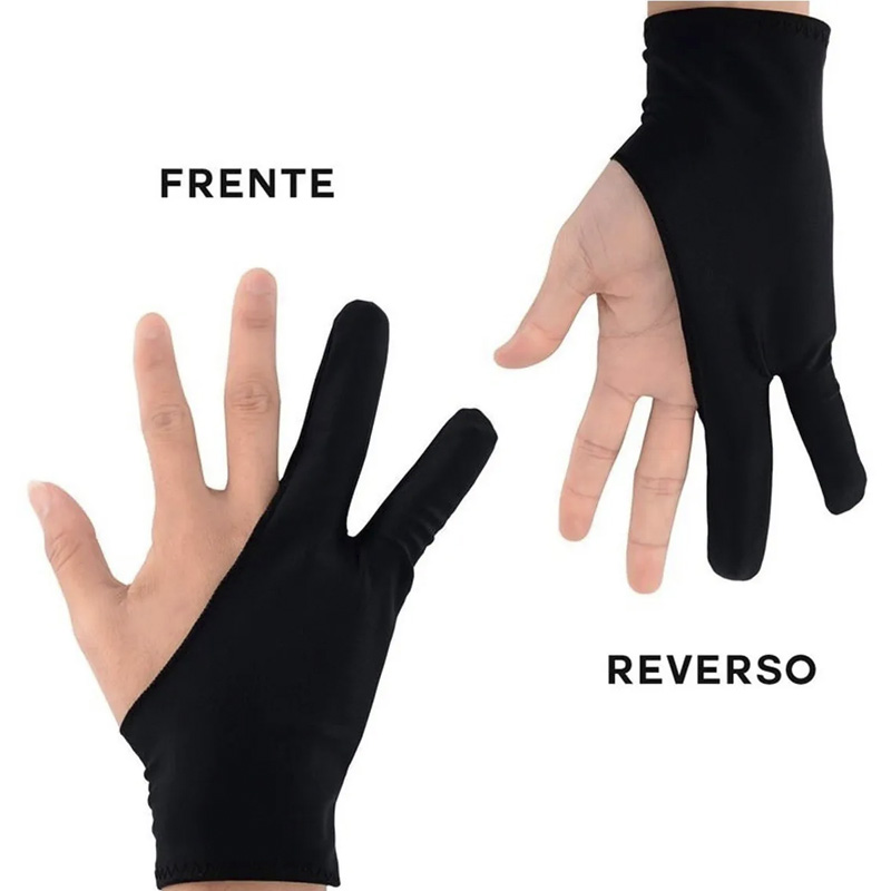 Guante 2 dedos Para Dibujo En Tableta Wacom Papel O iPad Unisex