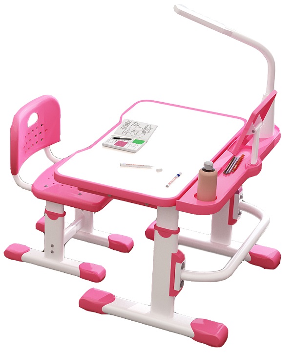 ESCRITORIO ERGONOMICO PARA NIÑOS COLOR ROSA