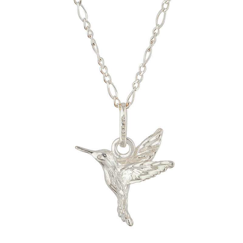 Dije Colibri De Plata 925 Con Cadena Tami