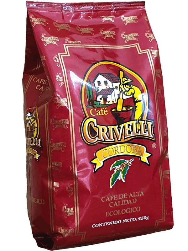 Café Molido 250 gr Crivelli de Cordoba Veracruz Ecológico para exportación