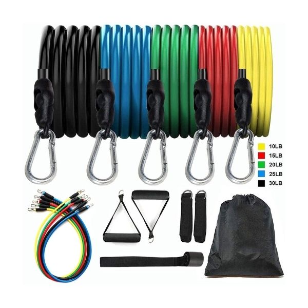 Bandas De Resistencia Fitness, Bandas Elasticas 5 Tubos.