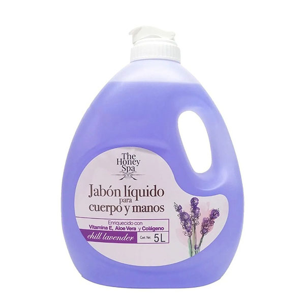 Jabón Líquido Para Cuerpo Y Manos 5 L The Honey Spa Lavanda