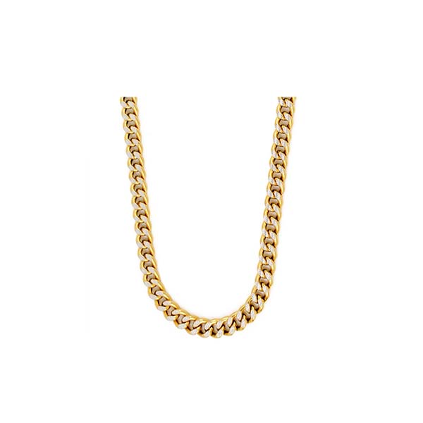 Cadena Diamantada 1X1 en Oro de 14 K + Obsequio