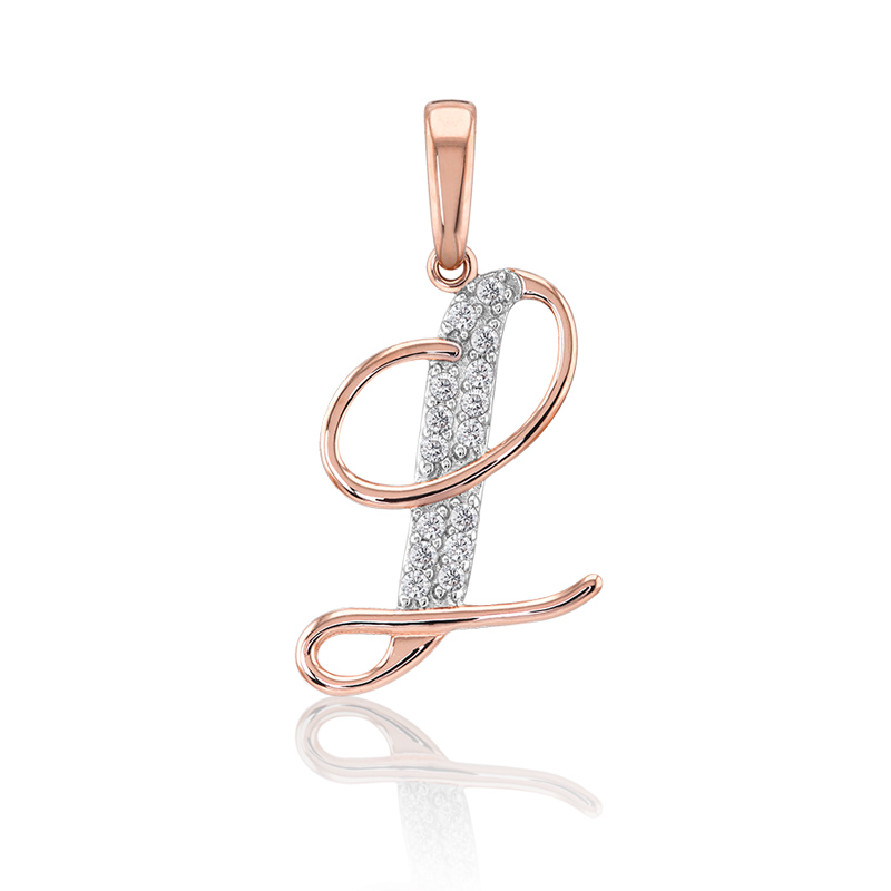 DIJE LETRA L ORO 10K  ABBA JOYAS