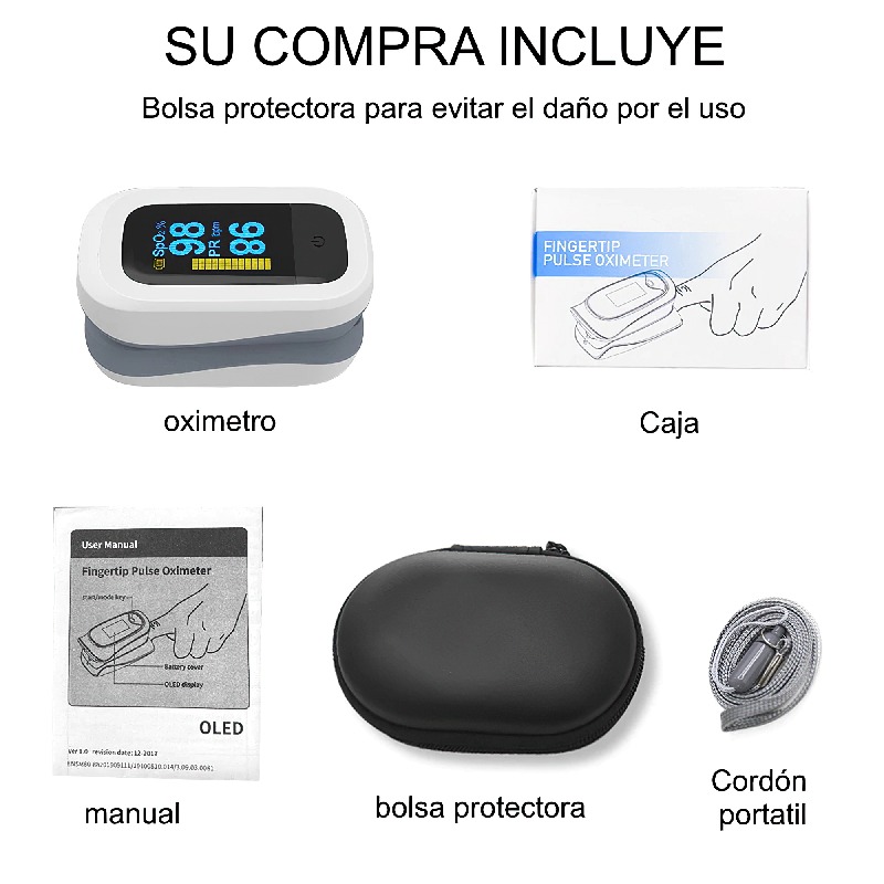 Oximetro Pulso Dedo Hospitalario Hogar y Deportivo