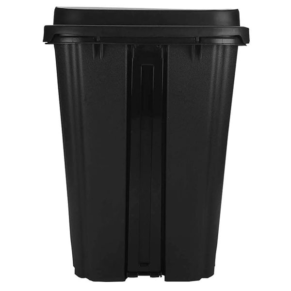 CESTO NEGRO DE PEDAL PARA BASURA ORGANICO DE 17 LTS