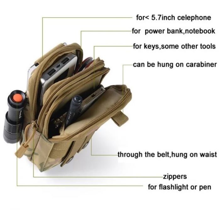 MOCHILA TACTICA MILITAR COMPACTA