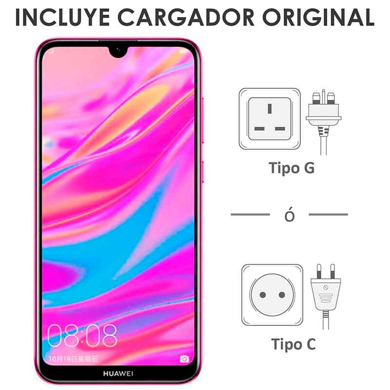 Celular HUAWEI Y7 Pro 2019 4GB 64GB 6.2 HD+ Doble Camara 13MP 