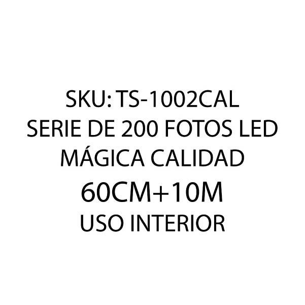 TIRA MAGICA DE 200 LUCES LED CALIDA