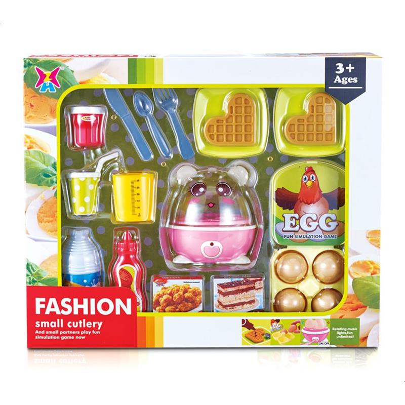 Set De Comida Didáctico Fashion Small Cutlery Egg Luz Sonido
