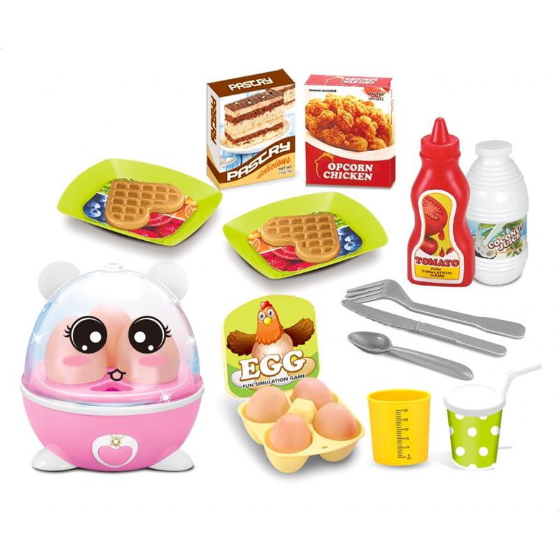 Set De Comida Didáctico Fashion Small Cutlery Egg Luz Sonido